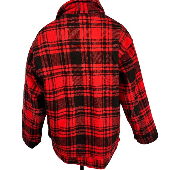 Pendleton 100% Virgin Wool Cruiser Hunting Jacket in Red and Black Plaid Medium - Picture 3 of 11
